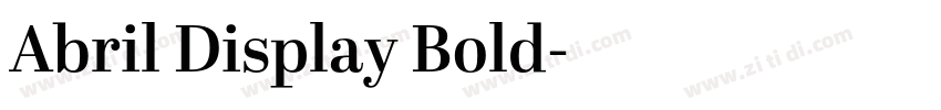 Abril Display Bold字体转换